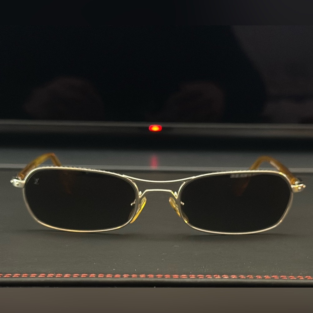 LOUIS VUITTON SUNGLASSES USED Conspiracion PM Silver x Brown Z0039U